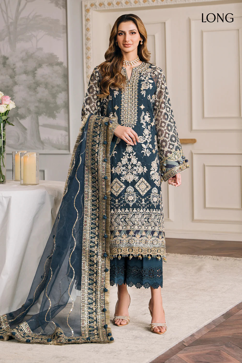 EMBROIDERED CHIFFON FKO-CH12-01