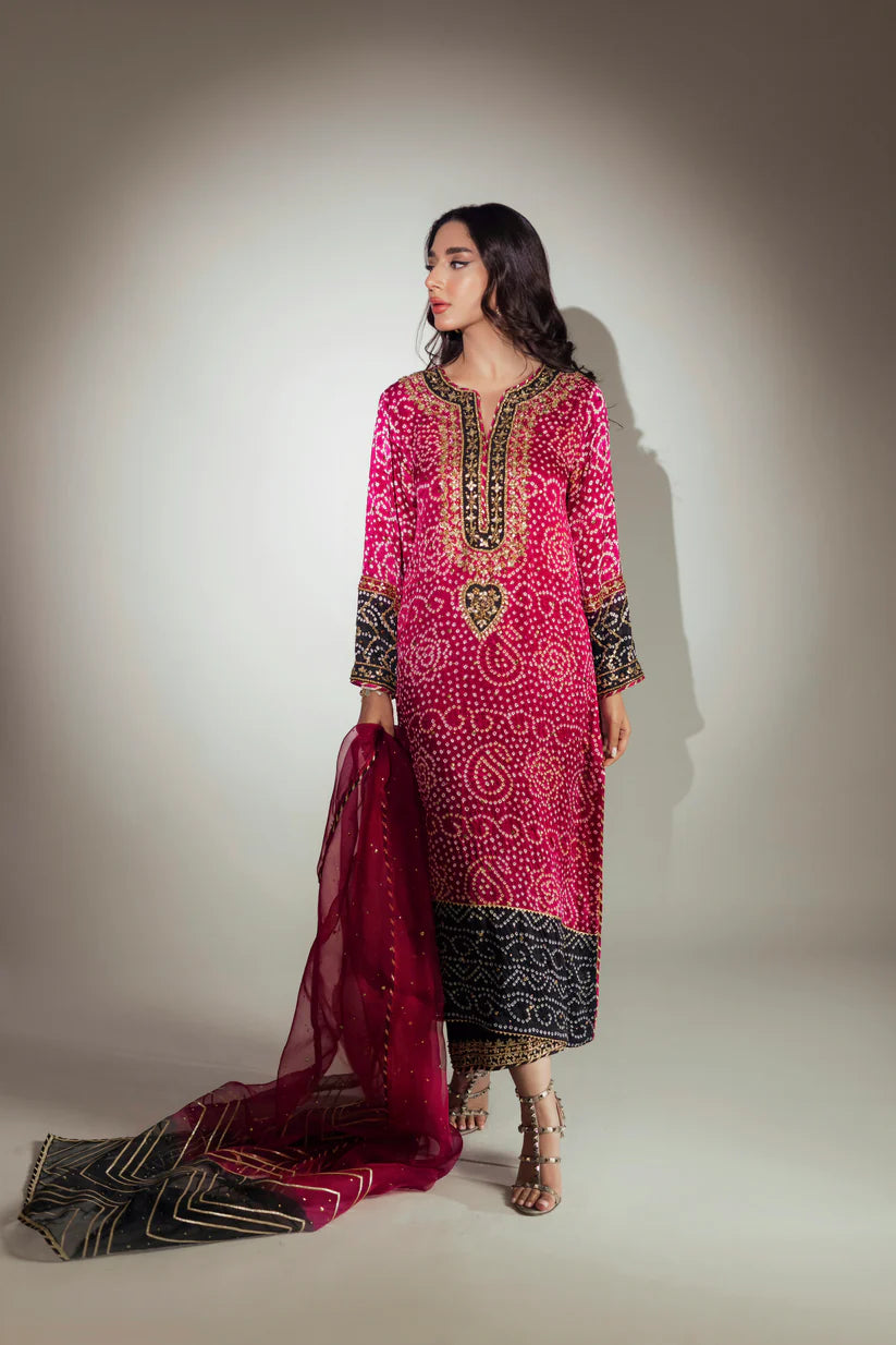 Silk Goat & Zardozi Pink Suit - FKO-MHCS-027
