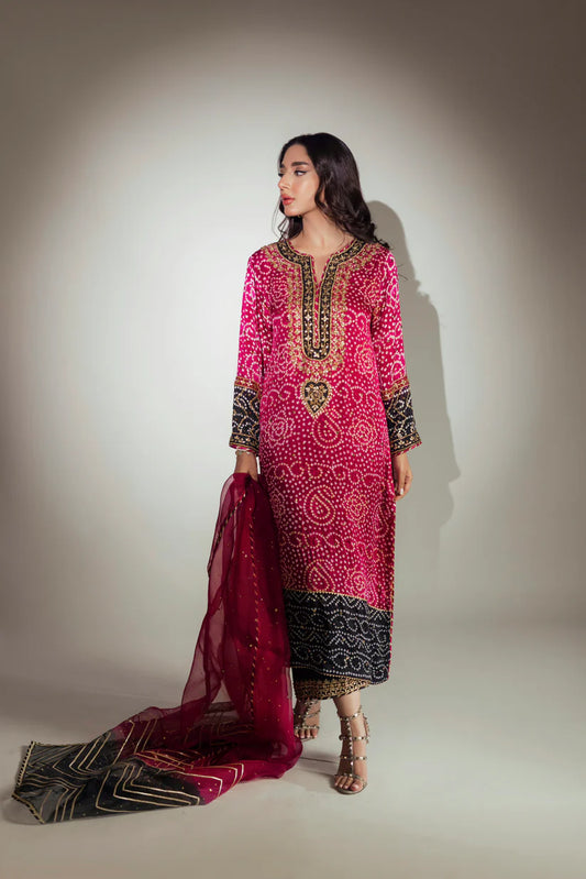 Silk Goat & Zardozi Pink Suit - FKO-MHCS-027