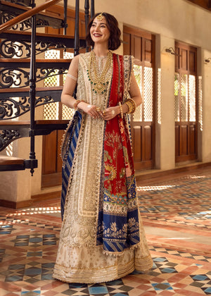 Organza Handworked, Cutworked and Marori Worked Front Panel  FKO-CRHCM04-24