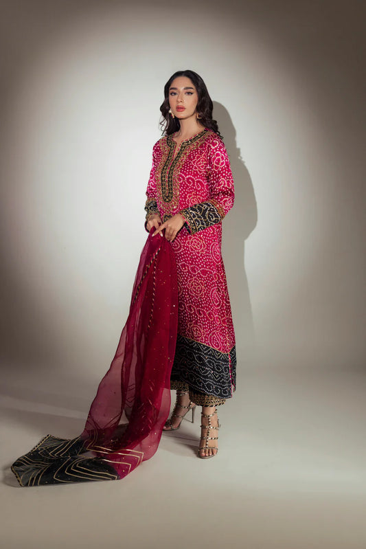 Silk Goat & Zardozi Pink Suit - FKO-MHCS-027