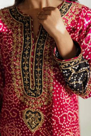 Silk Goat & Zardozi Pink Suit - FKO-MHCS-027