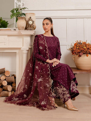 Cotton Silk Sequins Embroidered - FKO-DM-PC057