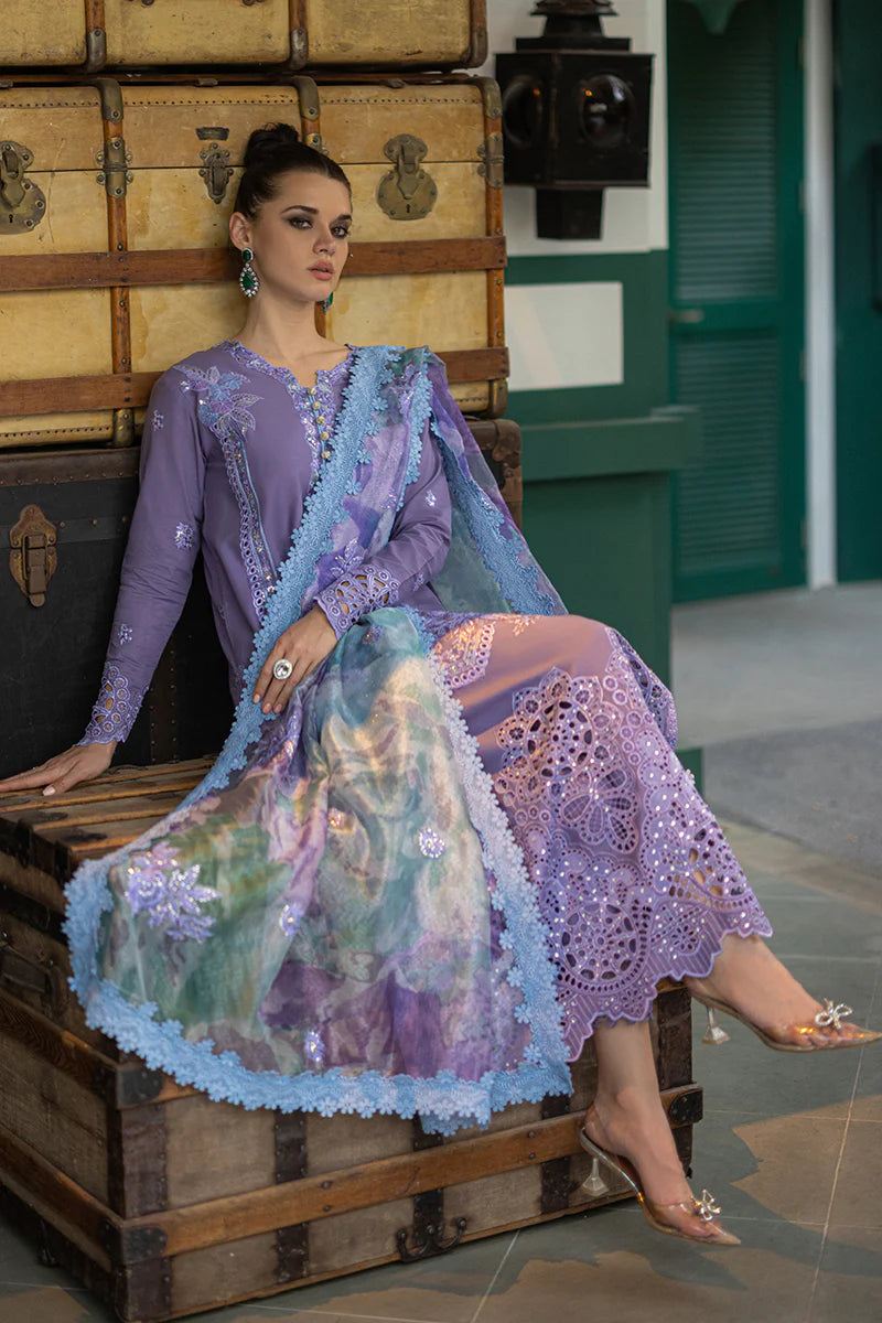 Chikan embroidered & embellished lawn outfit - FKO-Adeline-01245