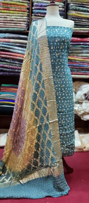 Chiffon Tie & Dye Chunri 3 Piece Suit FKO-0924