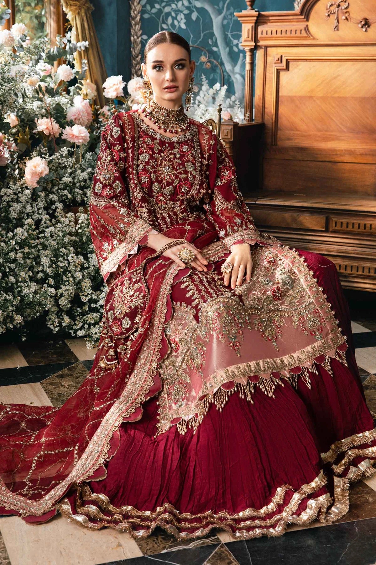 3 PIECE EMBROIDERED SUIT BD-2807