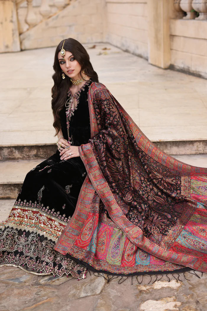 Velvet 3 Pcs Suit With Sequin & Tilla Embroidered Work