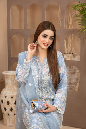 Organza - Viscose Embroidered Outfit MALANI-FKO-9363