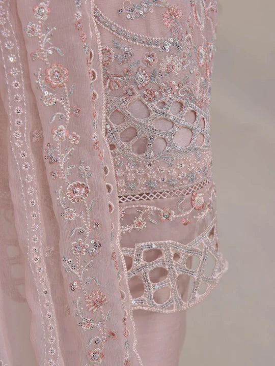 Luxury Embroidered Chiffon 3-Piece Suit AFSANAY-FKO-0124