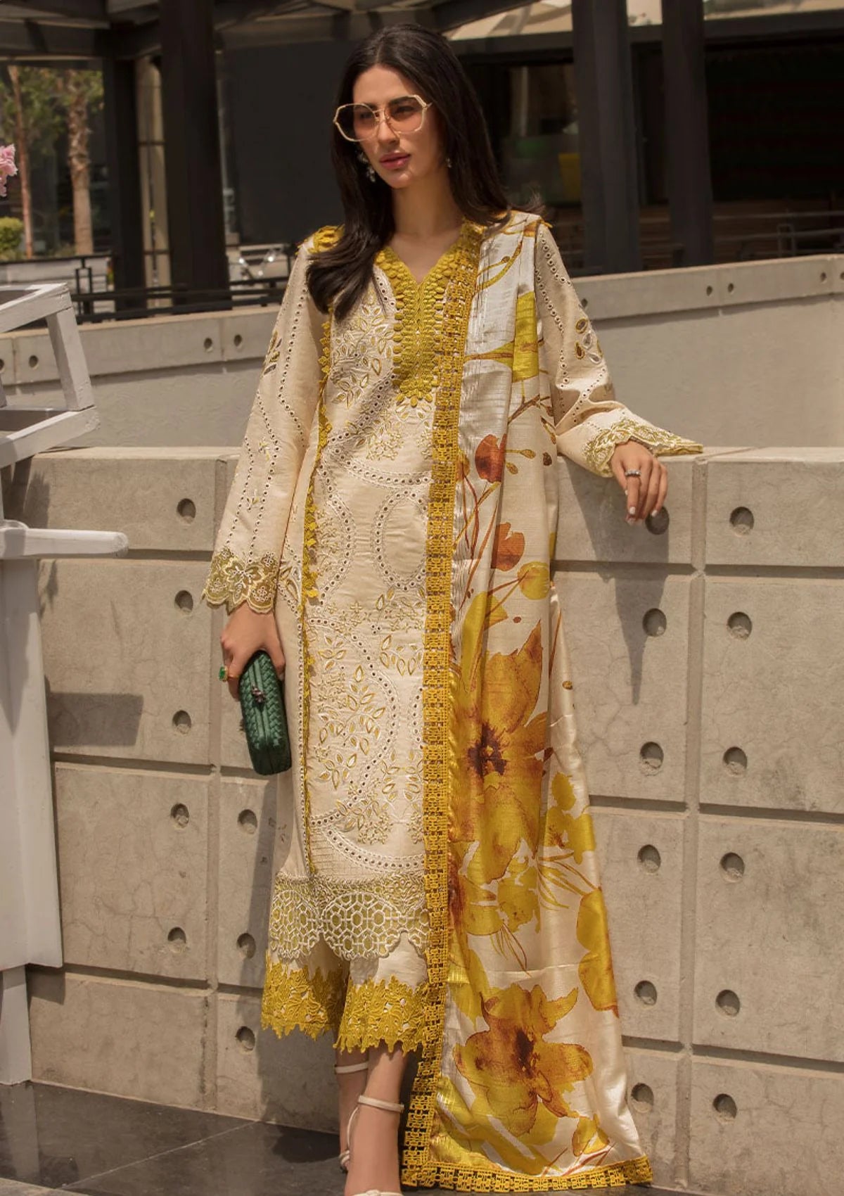 Chikankari Embroidered 3 Piece FKO-03 AMANI