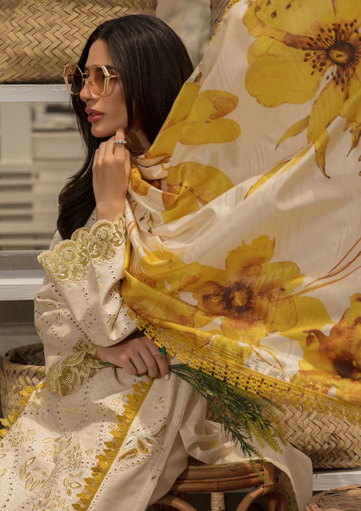 Chikankari Embroidered 3 Piece FKO-03 AMANI