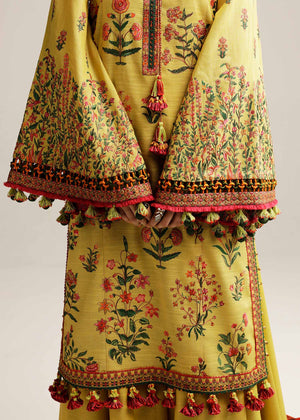 khaddar outfit with intricate floral motifs HR-FKOKHADAR-09723