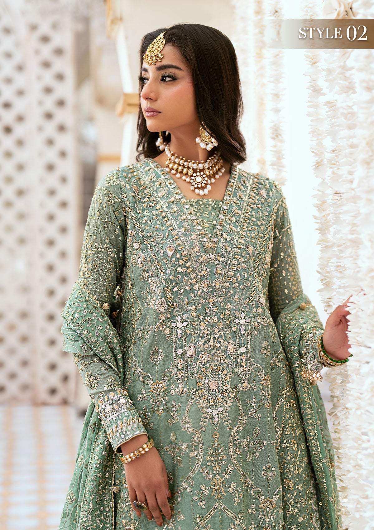 EMBROIDERED KUNDAN ZARI LOOK-24-05