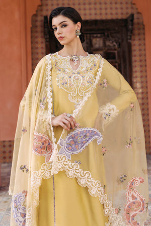MUSTARD COTTON NET OUTFIT FKO-MCN04246