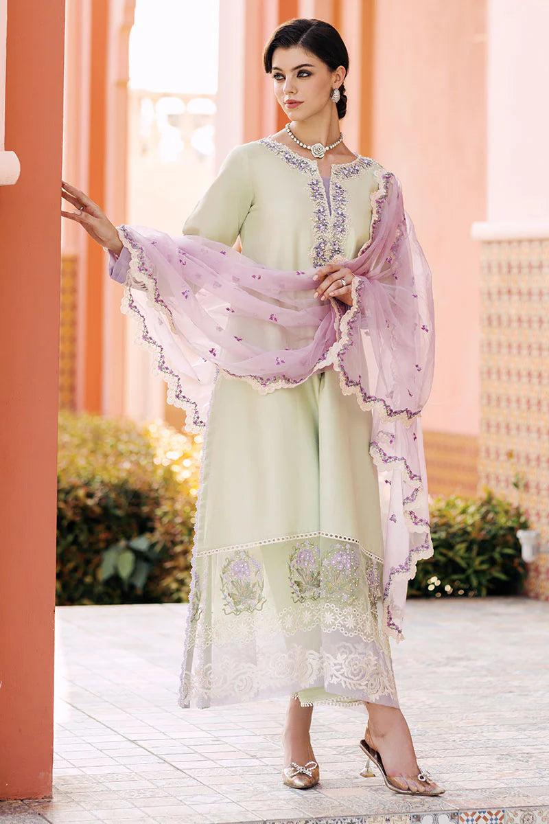 LIME GREEN COTTON NET OUTFIT FKO-LGCN04244