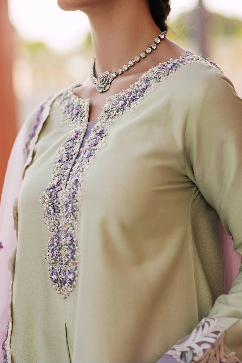 LIME GREEN COTTON NET OUTFIT FKO-LGCN04244