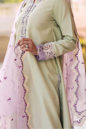 LIME GREEN COTTON NET OUTFIT FKO-LGCN04244