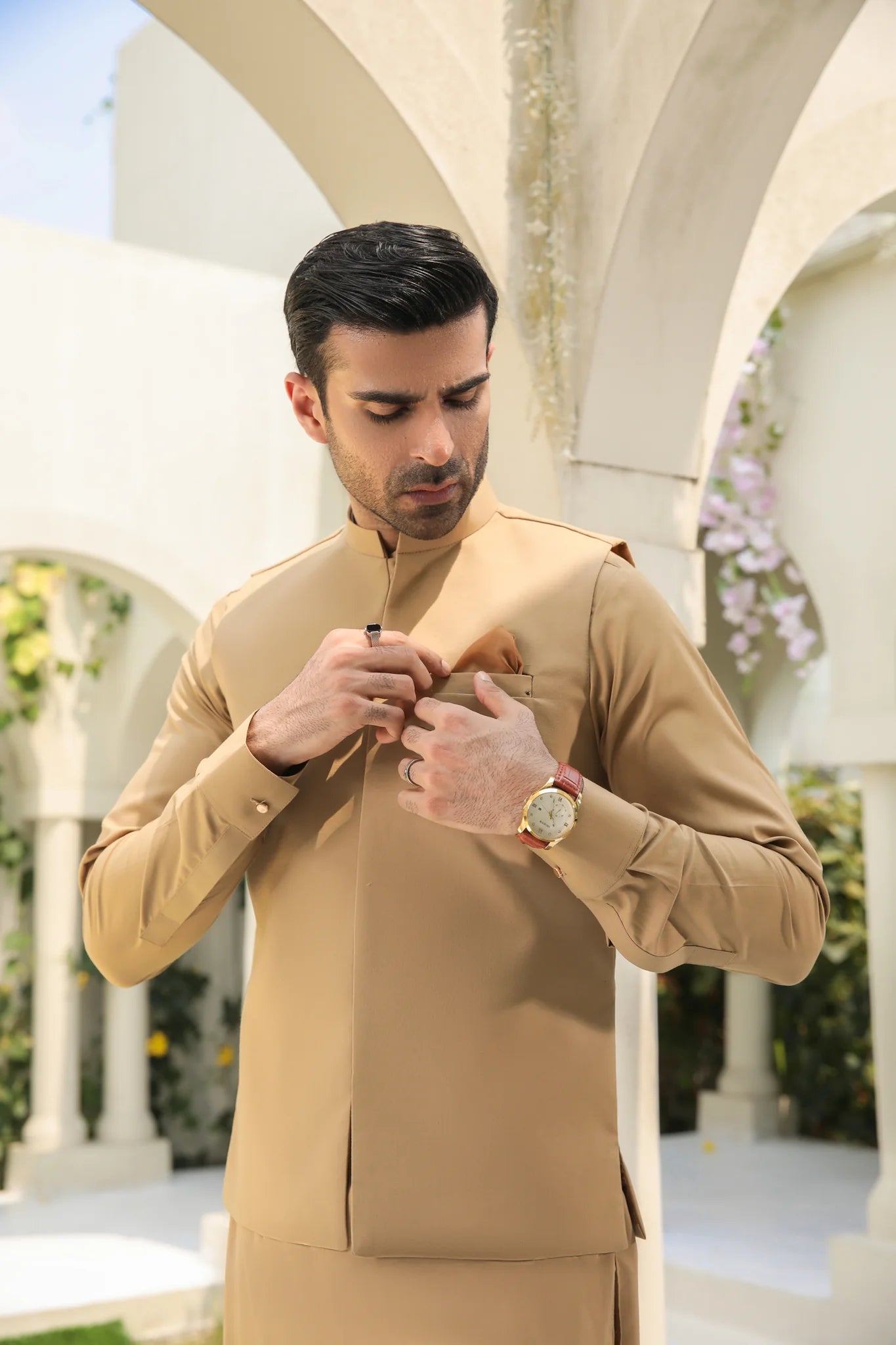 Mens Assorted Shalwar Kameez With Waistcoats - FKOASK-0124