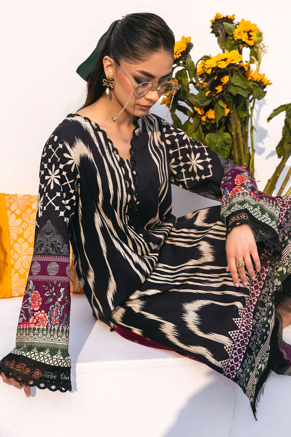 Printed Lawn 3 Pcs Stitched - FKO-NGL-02