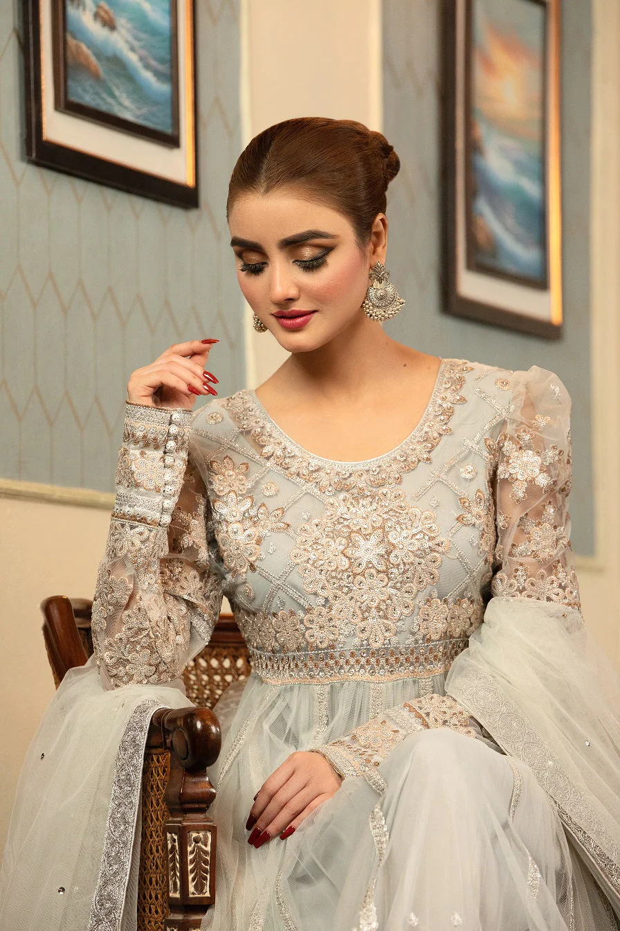 Silver Long Frowk Like Maxi