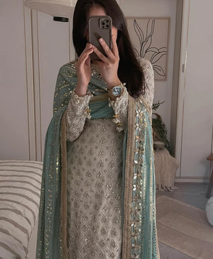 Off-White Anarkali Suit ANK-0224-FKOP