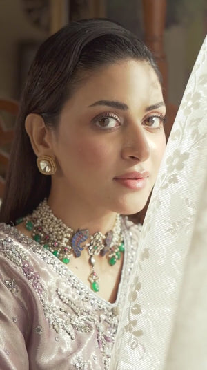 PURPLE SILVER ZARRI SILK OUTFIT FKO-PSZS04248