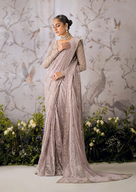 LILAC CHIFFON SAREE FKO-LOOK-0624