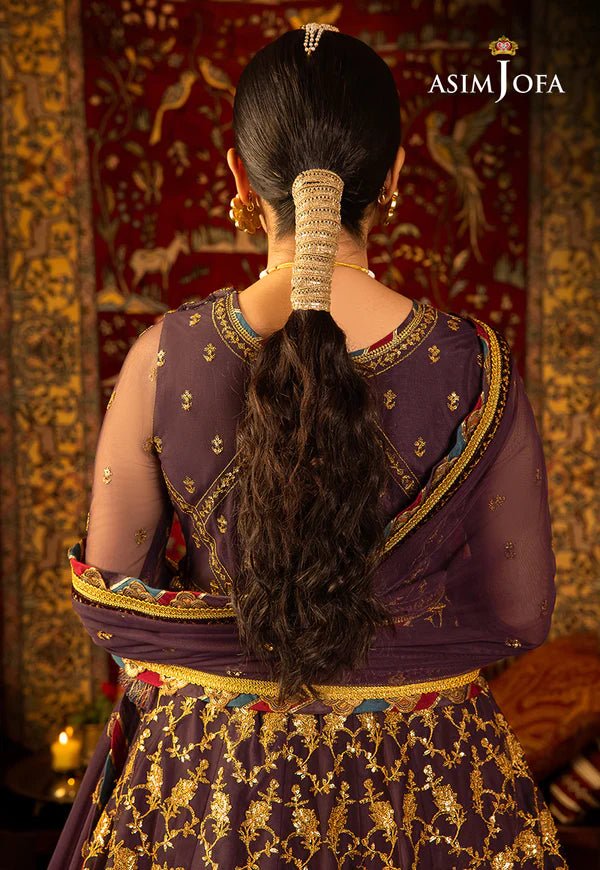 Velvet Deep Purple Peshwas AJVF-03