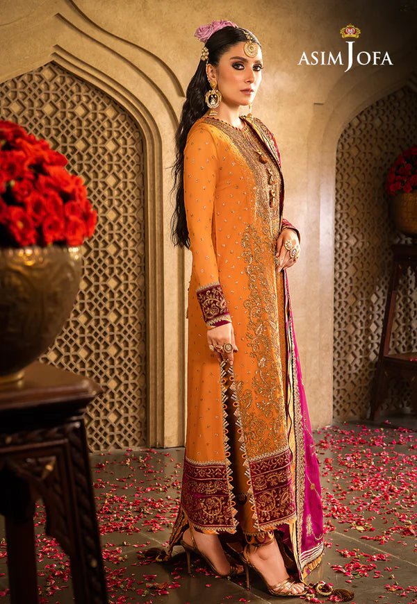 Velvet Plum And Rust With Dupatta AJVF-07