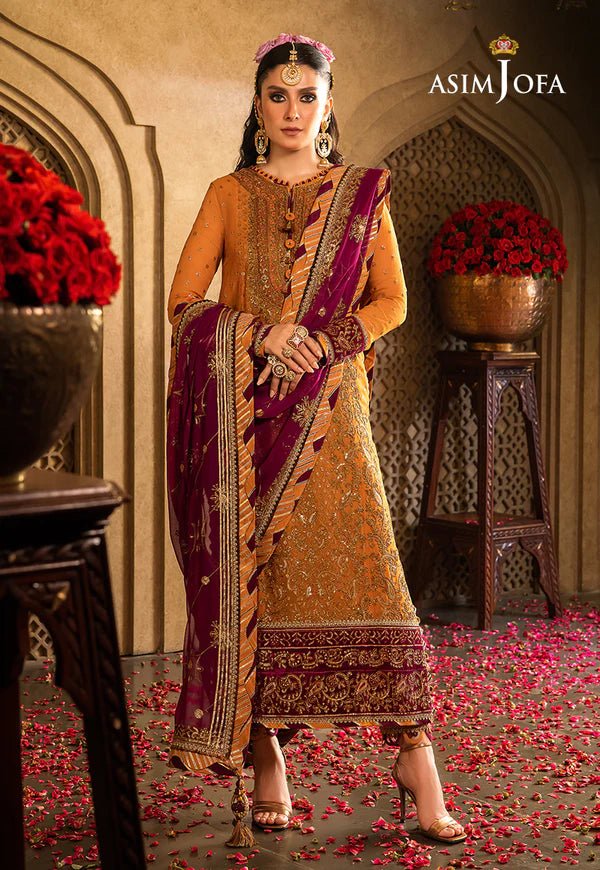 Velvet Plum And Rust With Dupatta AJVF-07