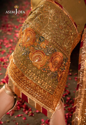 Velvet Olive Green & Bronze AJVF-08