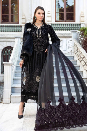 Velvet Master Piece Applique and Paired With embroidered Dupatta