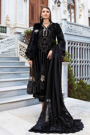 Velvet Master Piece Applique and Paired With embroidered Dupatta
