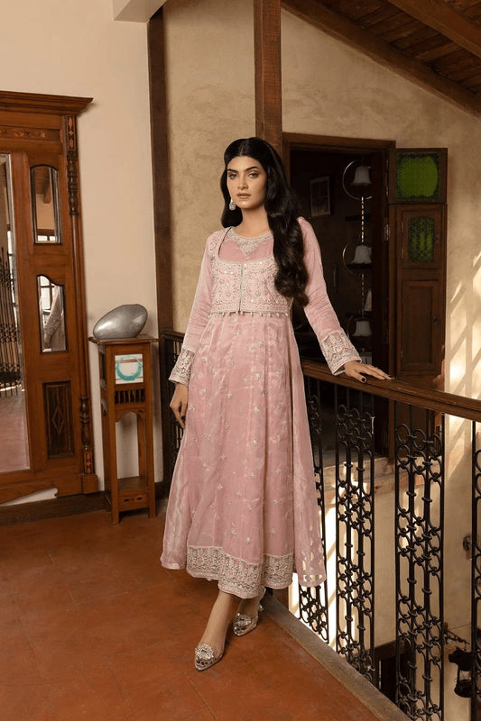 Baby Pink Maisori Stitched Frock Dress