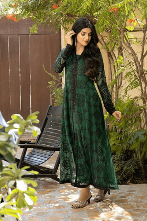 Dark Green Chiffon Dress
